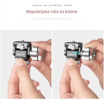 Ažurirani metalni gimball s podesivim tlomljenjem za nosač monitora i hot shoe kamere (aluminijska legura)