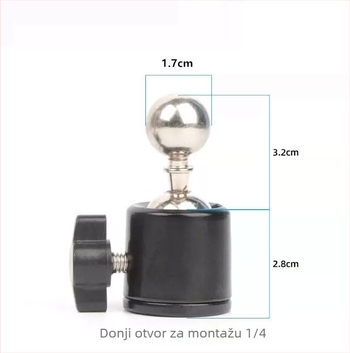 All-metal universalna dvostruka kuglična kamera pan-tilt glava – aluminijski spoj; horizontalno i vertikalno okretanje; WanGuang; 2018