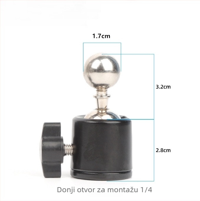 All-metal universalna dvostruka kuglična kamera pan-tilt glava – aluminijski spoj; horizontalno i vertikalno okretanje; WanGuang; 2018