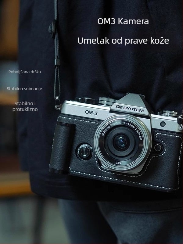 Torba za fotoaparat od prave kože, ručna torba, unisex, proljeće 2025