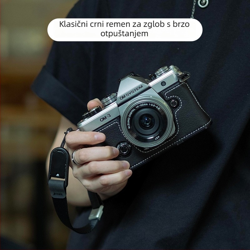 Torba za fotoaparat od prave kože, ručna torba, unisex, proljeće 2025