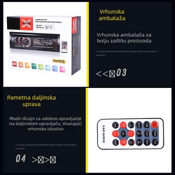 Automobilski MP3 player 17. serija, plastično kućište, 12V napajanje, ISO sučelje, MP3 reprodukcija u automobilu