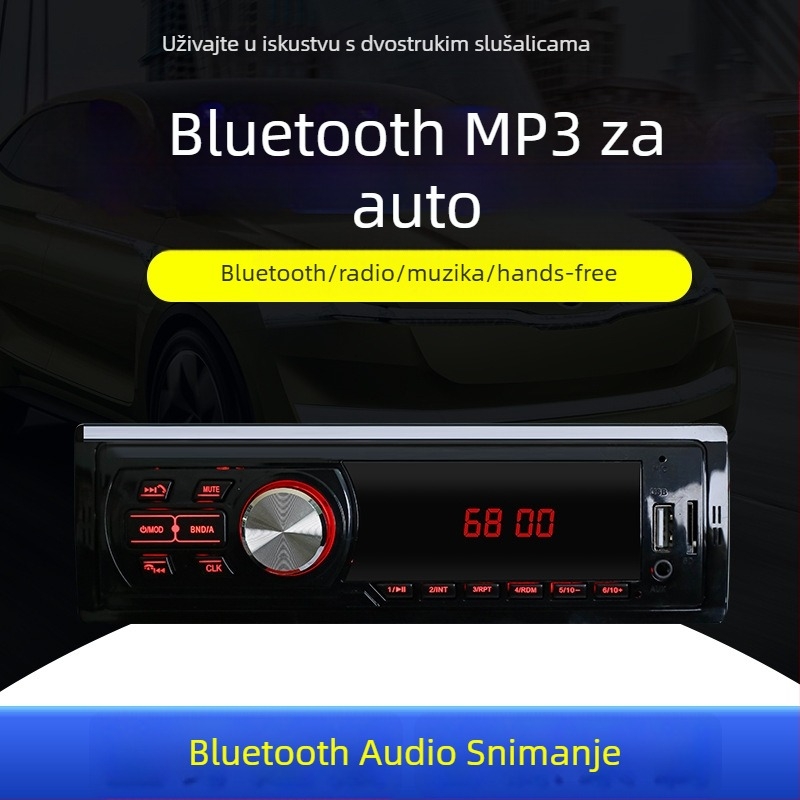 Automobilski MP3 player 17. serija, plastično kućište, 12V napajanje, ISO sučelje, MP3 reprodukcija u automobilu