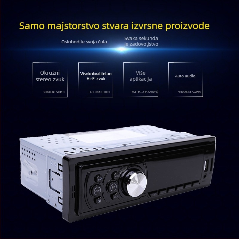 Automobilski MP3 player 17. serija, plastično kućište, 12V napajanje, ISO sučelje, MP3 reprodukcija u automobilu