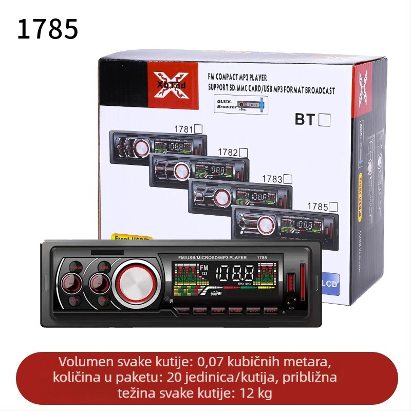Automobilski MP3 player 17. serija, plastično kućište, 12V napajanje, ISO sučelje, MP3 reprodukcija u automobilu