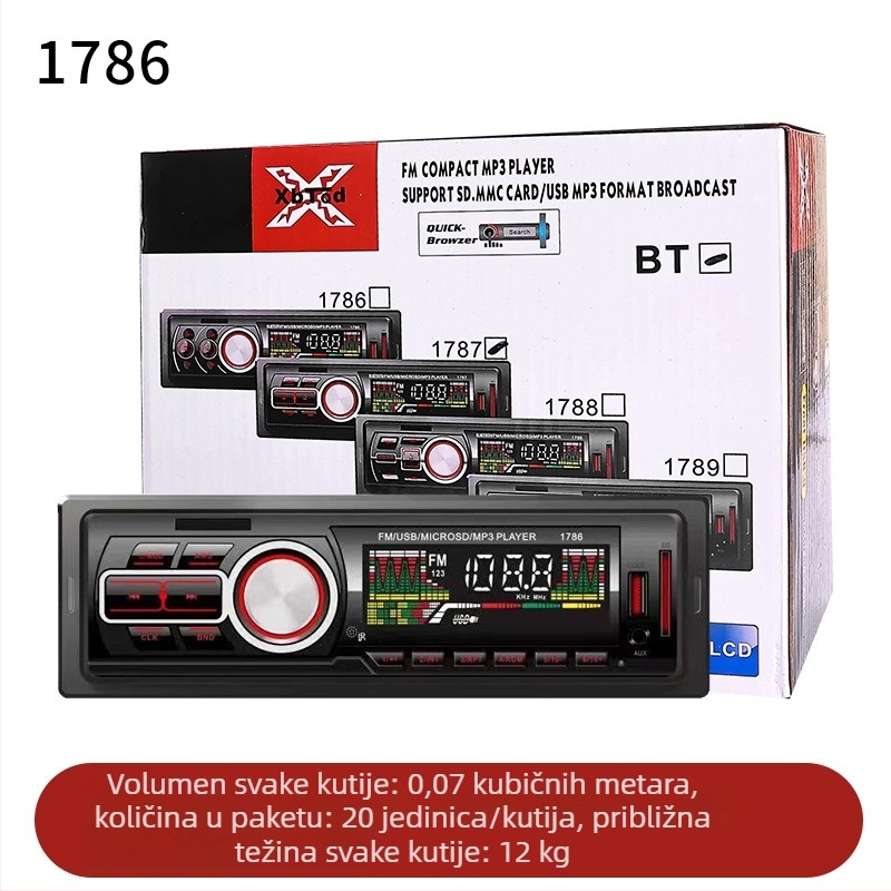 Automobilski MP3 player 17. serija, plastično kućište, 12V napajanje, ISO sučelje, MP3 reprodukcija u automobilu
