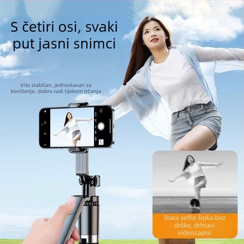 R16D selfie štap s rukom, tripod za livestream, rasvjeta za osvjetljenje, prijenosni Bluetooth daljinski upravljač – 3-u-1