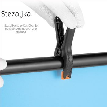 Zhijie Stalak za fotografijsko pozadje, 3 dijela, promjer cijevi 2,2/1,8/1,6 cm, težina 0,95 kg
