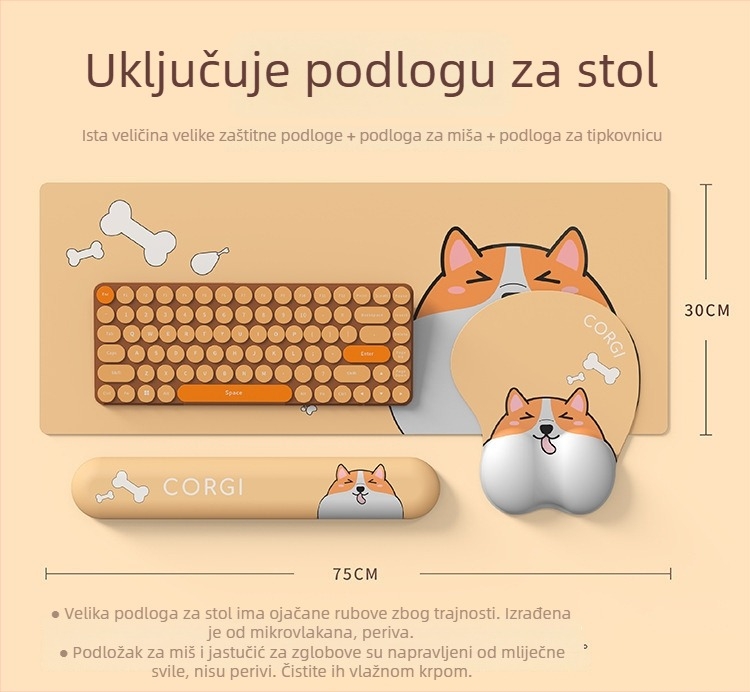 Mala smolna podloga za zglob miša, jednostrana, obrada, OEM ili vlastite slike