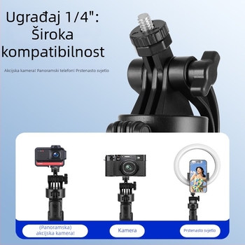 Držač za mobitel za live streaming sa stabilizacijom gimbala, 360° rotacija, električno stezanje, ABS i nehrđajući čelik