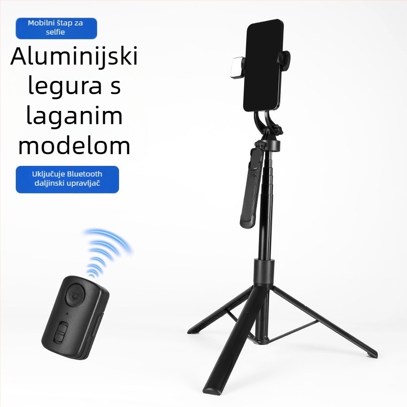 Držač za mobitel za live streaming sa stabilizacijom gimbala, 360° rotacija, električno stezanje, ABS i nehrđajući čelik