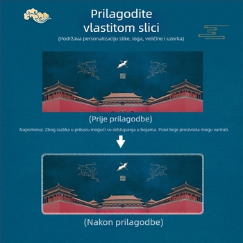 Podloga za miš – prirodni kaučuk, protuklizna, termotransfer, ispis logotipa, prilagodljiva