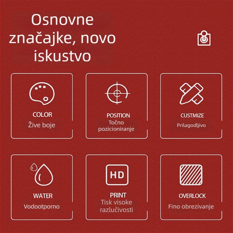 Podloga za miš – prirodni kaučuk, protuklizna, termotransfer, ispis logotipa, prilagodljiva