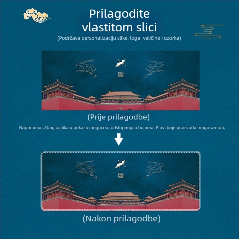 Podloga za miš – prirodni kaučuk, protuklizna, termotransfer, ispis logotipa, prilagodljiva