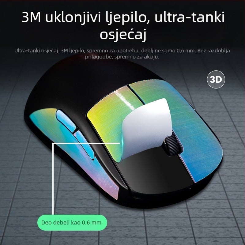 Protuklizne silikonske naljepnice za Logitech GPW gaming miša – šarolik dizajn