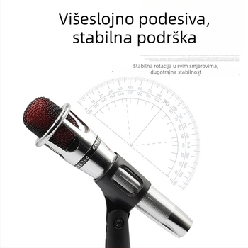 Mys stolni mikrofon stativ s tri noge – plast, opće namjene
