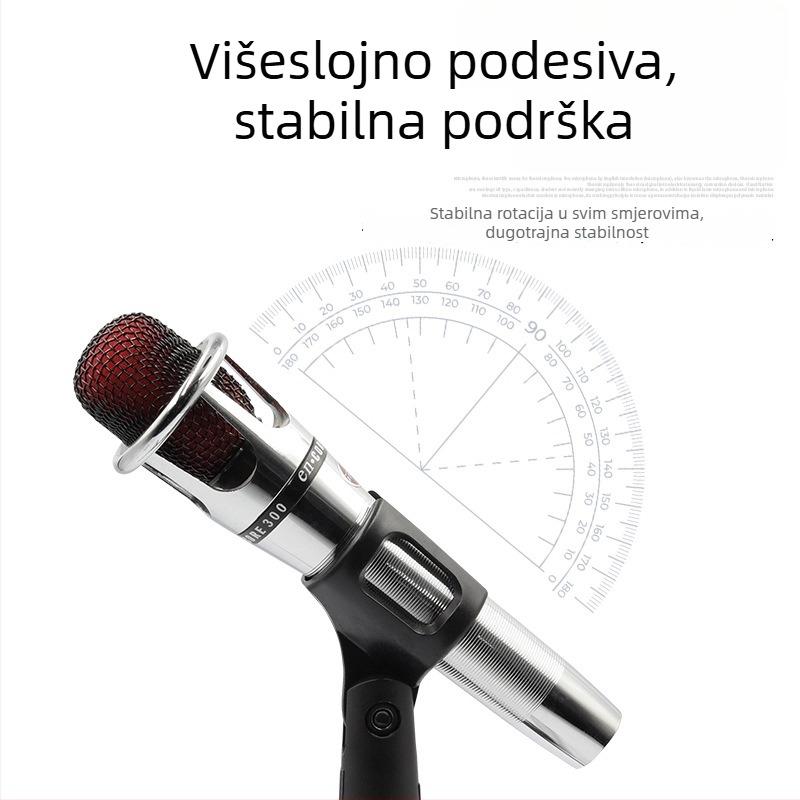 Mys stolni mikrofon stativ s tri noge – plast, opće namjene