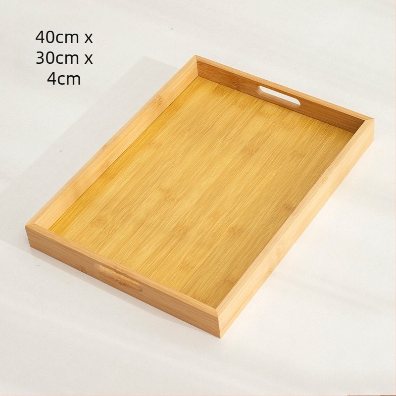 Daska od bambusa za čaj, pravokutnog oblika, glazirana površina, moderni minimalistički stil, za posluživanje čaja i kave.