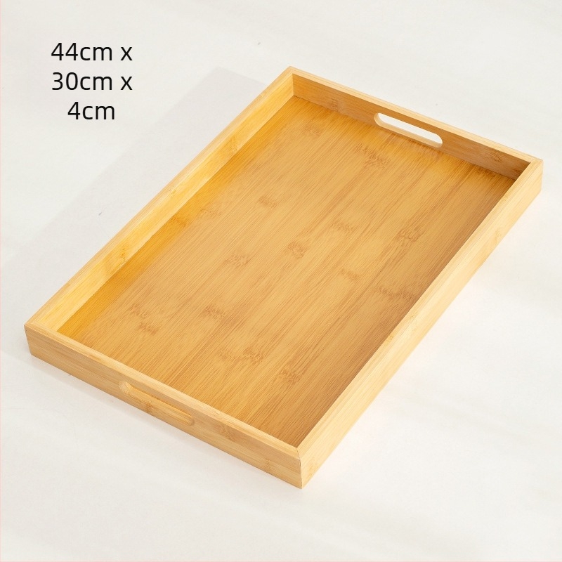 Daska od bambusa za čaj, pravokutnog oblika, glazirana površina, moderni minimalistički stil, za posluživanje čaja i kave.
