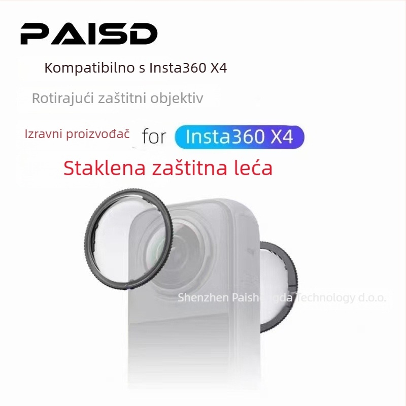 PAISD X4 zaštitno ogledalo za Insta360 X4/X5 panoramsku kameru – okretno staklo, dodatak za zaštitu