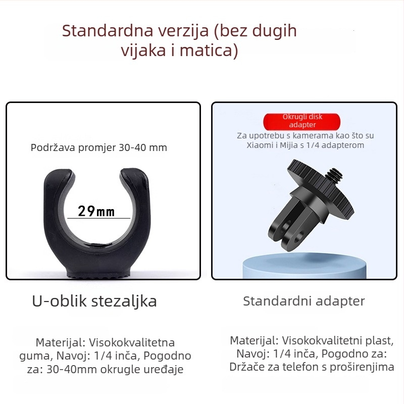 Staring 102 fiksni nosač za automobilsku dash kameru s adapterom za 1/4 inčni navoj; kompatibilan s 10 modela; uključuje adapter; jamstvo u cijeloj zemlji
