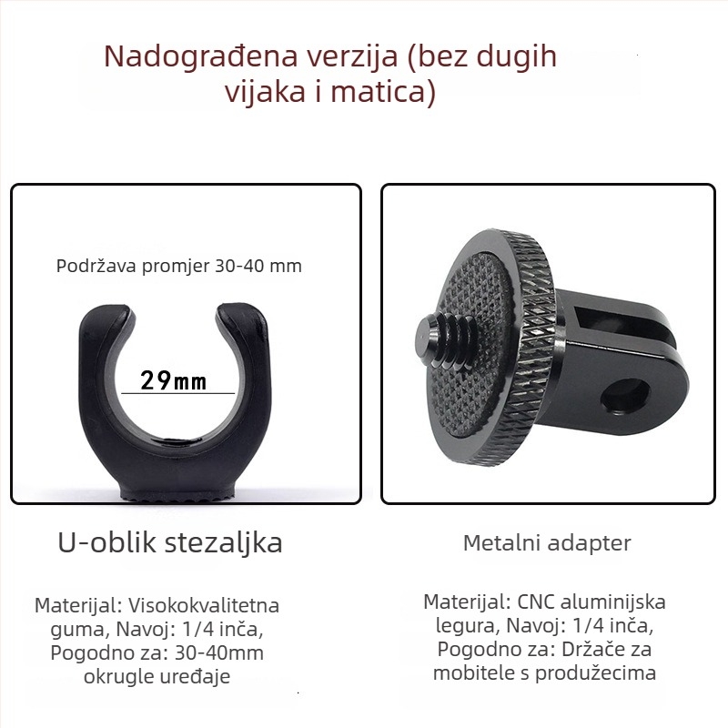 Staring 102 fiksni nosač za automobilsku dash kameru s adapterom za 1/4 inčni navoj; kompatibilan s 10 modela; uključuje adapter; jamstvo u cijeloj zemlji