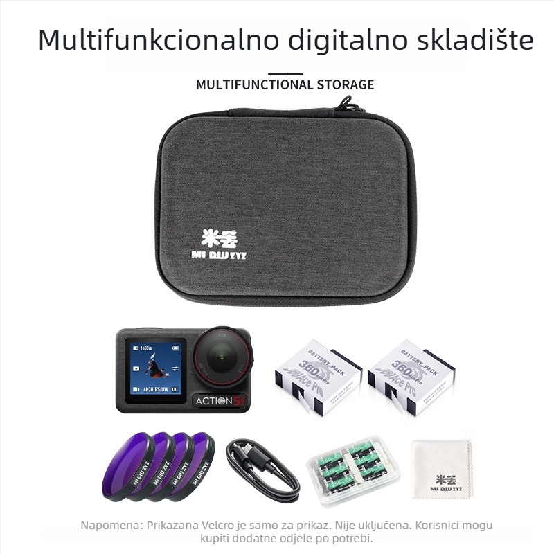 DJI Action 3/4 zaštitna torbica s tvrdim EVA kućištem | platnena torbica za kameru, prijenosna