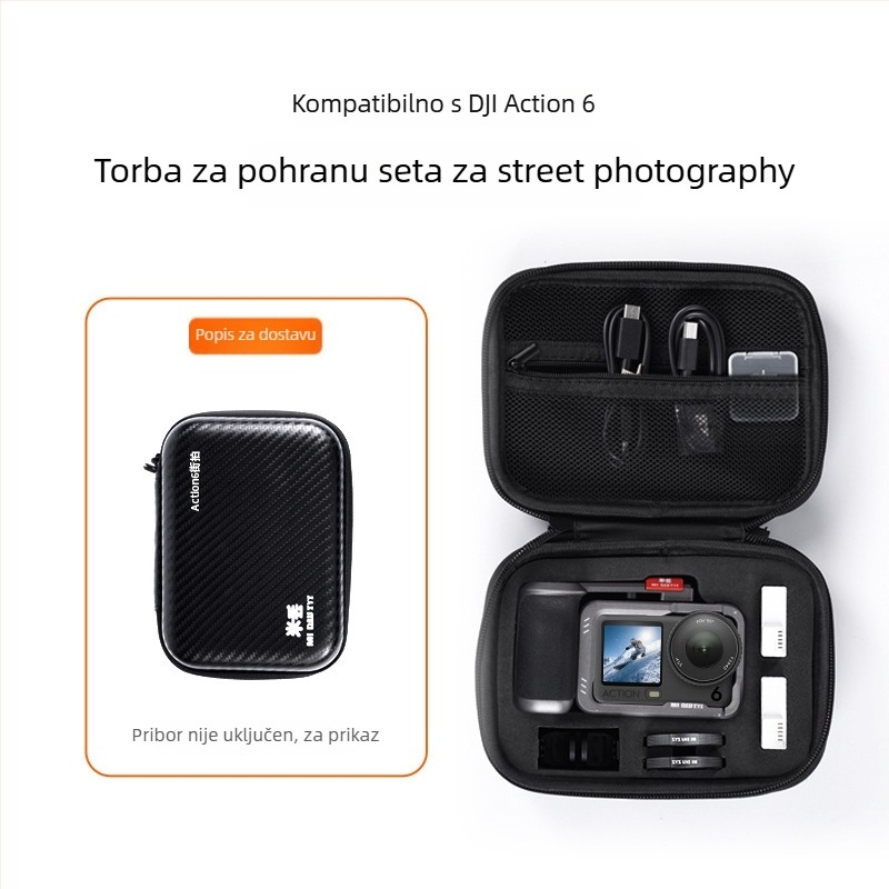 DJI Action 3/4 zaštitna torbica s tvrdim EVA kućištem | platnena torbica za kameru, prijenosna