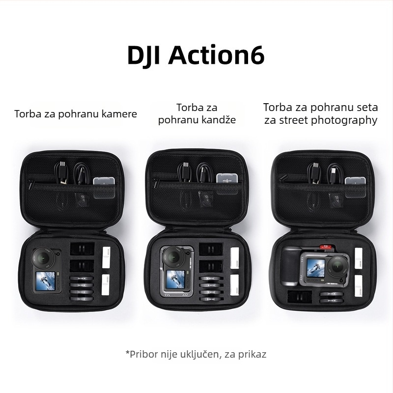 DJI Action 3/4 zaštitna torbica s tvrdim EVA kućištem | platnena torbica za kameru, prijenosna