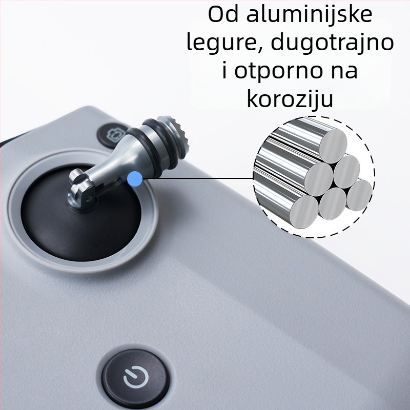 Teleskopski joystick za DJI daljinsko upravljanje – aluminijska legura i silikon, model 1474200, kompatibilan s DJI RC1/RC2, ispis logotipa dostupan