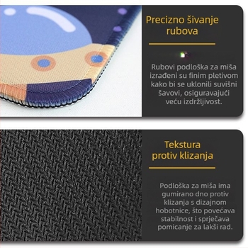 Thunderfire Podloga za miš s dijagramom rastavljanja oružja – velika 300×600 mm, protuklizna, jednostrana, ispis transferom topline, crtani stil