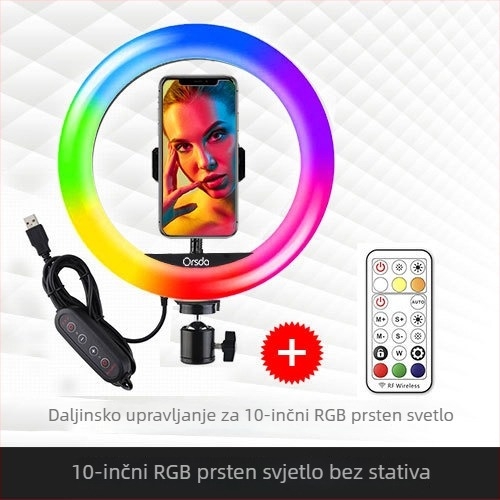 10-inčni komplet rasvjetnog osvjetljenja za telefon s desktop držačem, LED svjetlo za fotografiju uz podešavanje jačine