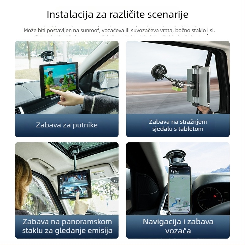 Lanparte VMA-P1 držač u automobilu za tablet i telefon, univerzalni držač za tablete, kompatibilan s iPhone/iPad/iPod, težina 583 g