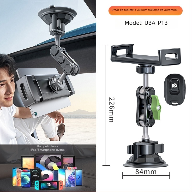 Lanparte VMA-P1 držač u automobilu za tablet i telefon, univerzalni držač za tablete, kompatibilan s iPhone/iPad/iPod, težina 583 g