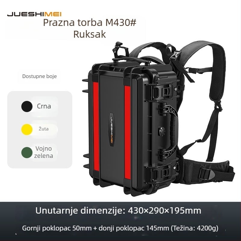 Torba za fotografsku opremu s čvrstim kućištem, vodootporna plastična, stil ruksaka — JUESHIMEI, serija JSM-M