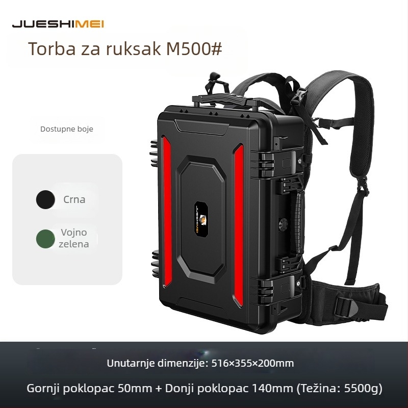 Torba za fotografsku opremu s čvrstim kućištem, vodootporna plastična, stil ruksaka — JUESHIMEI, serija JSM-M