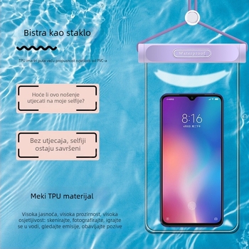 TPU vodootporna futrola za telefon za outdoor aktivnosti – kompatibilna s dodirnim zaslonom, plaža, plivanje, ronjenje, rafting i fotografija