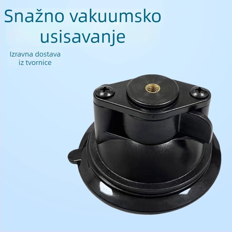 Držač za kameru s vakuum čašom za automobil i držač za telefon na staklu — univerzalno, 1/4 navoj, visokotemperaturni ABS+PE