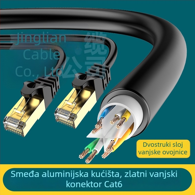 Cat6 mrežni patch kabel - Cat6, prijenos 1Kpbs, radni raspon -40°C do 70°C, otpornost na rastezanje 1 N, univerzalna uporaba