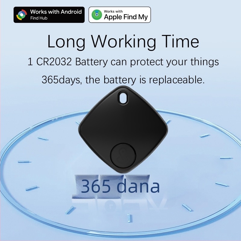 Dualni sustav lokator za iOS i Android, Bluetooth 5.0, tracker za gubitak kućnih ljubimaca i pronalazač predmeta s karabinerom