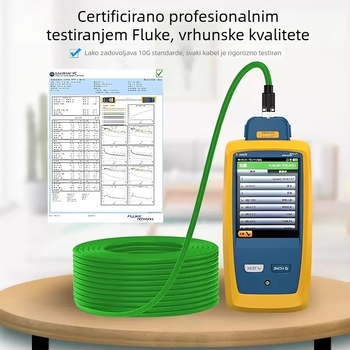 Ekranirani mrežni kabel Category 6e, Twisted Pair, 1000 Mbps, vodnik Copper-clad Aluminum, unutarnja/vanjska upotreba