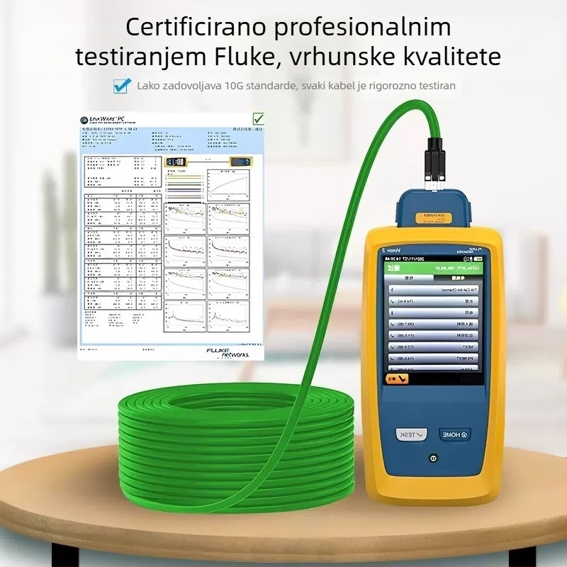 Ekranirani mrežni kabel Category 6e, Twisted Pair, 1000 Mbps, vodnik Copper-clad Aluminum, unutarnja/vanjska upotreba
