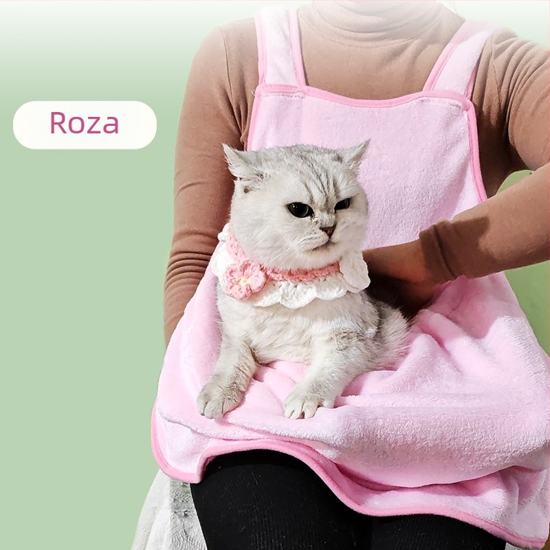 Pregača za mačke za uklanjanje dlaka – koralni flis, brend Meow Meaning