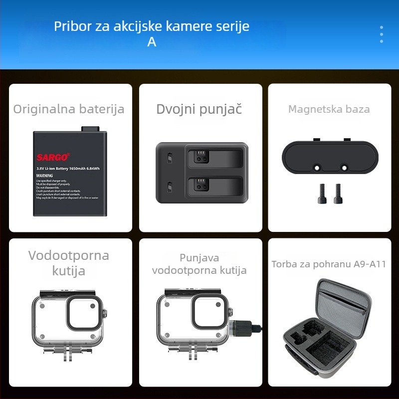 Punjavajuće vodootporno kućište za akcijsku kameru Shandog A9/A9Pro/A11