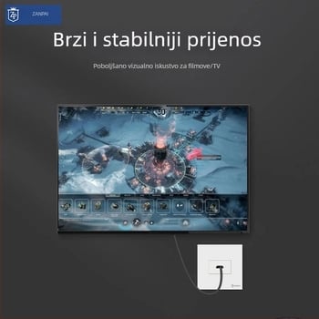 Zanpai 86-tip skriveni HDMI panel za zid, HDMI 2.0, 4K, zidna utičnica, Nacionalni standard