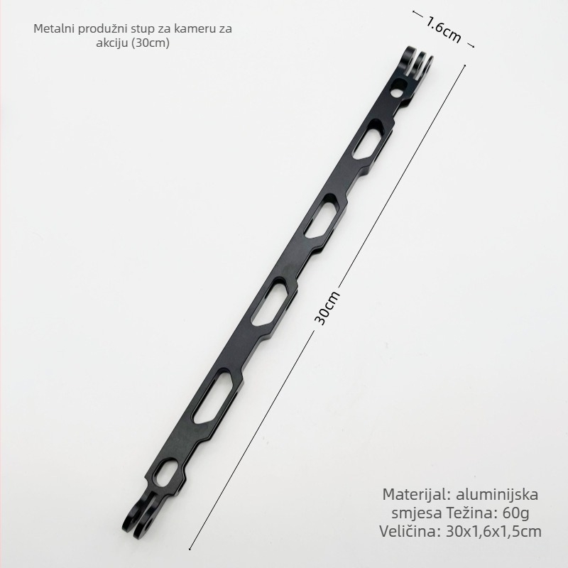GP24 Univerzalni aluminijski produžni štap za kameru na biciklu (set od 3 komada, mogućnost dodavanja logotipa)