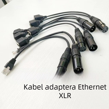DMX512 XLR na RJ45 adapter za rasvjetu na sceni – kabel s tri vodiči, unutarnja upotreba, 100–220V