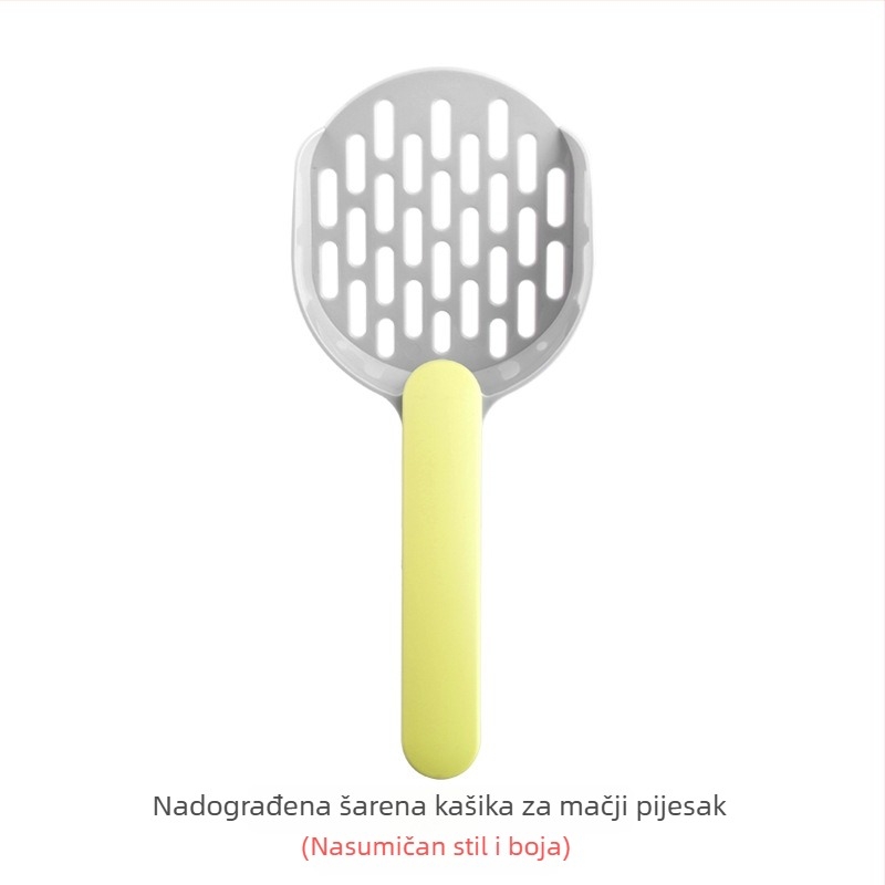 Kašika za mačji šljunak, plastična, model A1P30, marka Fan yi, s finim rupama i zadebljanim rupama