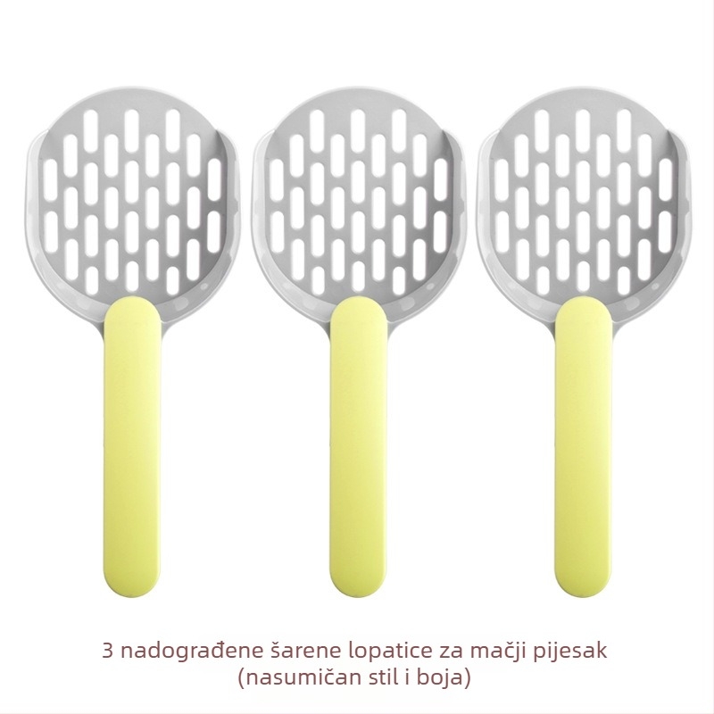 Kašika za mačji šljunak, plastična, model A1P30, marka Fan yi, s finim rupama i zadebljanim rupama