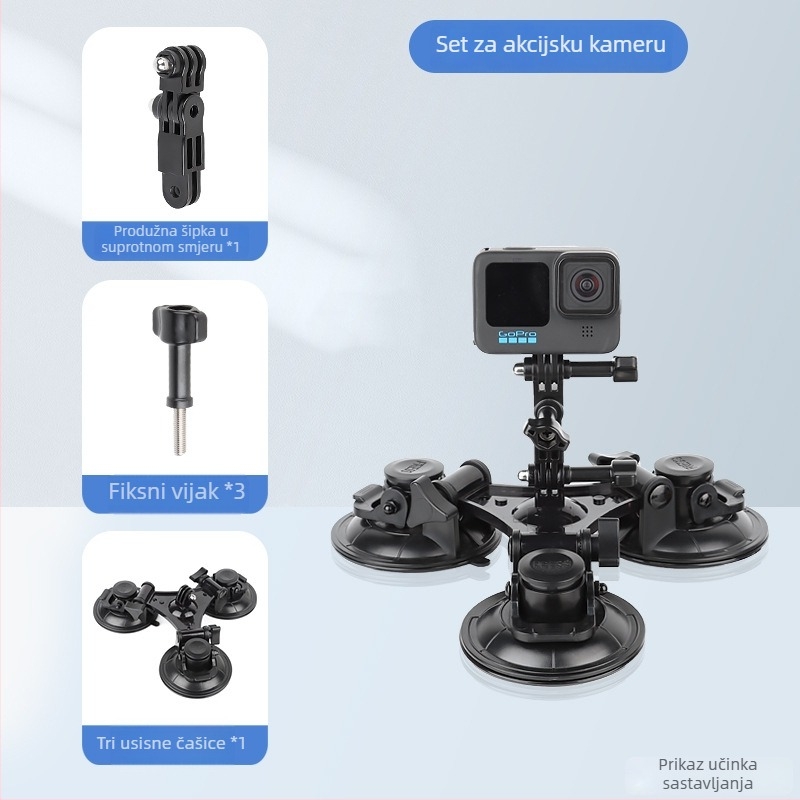 Držač za tablet u automobilu s vakuumskim držačem; kompatibilan s DJI Zhiyun i drugim anti-shake stabilizatorima; plastika; opći stil; mogućnost prilagođavanja